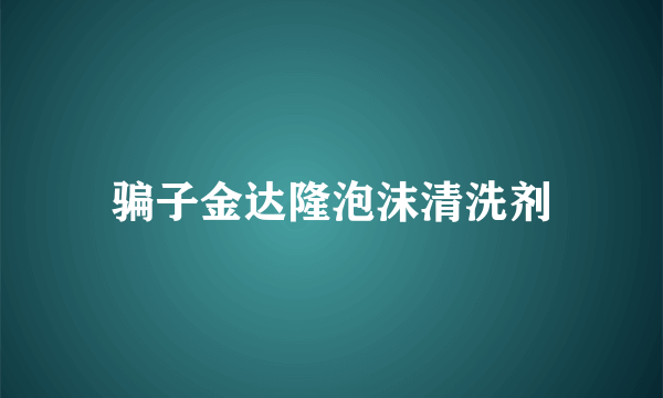 骗子金达隆泡沫清洗剂