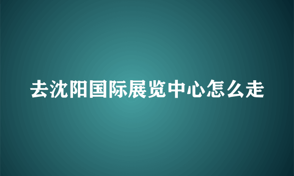 去沈阳国际展览中心怎么走