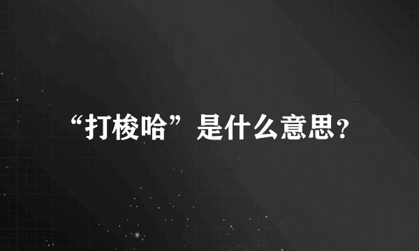 “打梭哈”是什么意思？