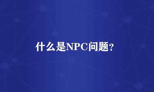 什么是NPC问题？