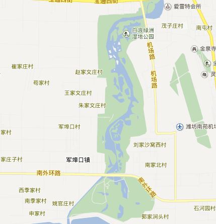 潍坊白浪河湿地公园在哪里，坐几路公交能到？