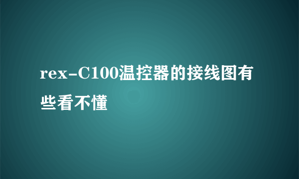 rex-C100温控器的接线图有些看不懂