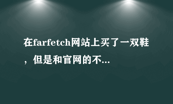 在farfetch网站上买了一双鞋，但是和官网的不太一样，是买到假货了吗