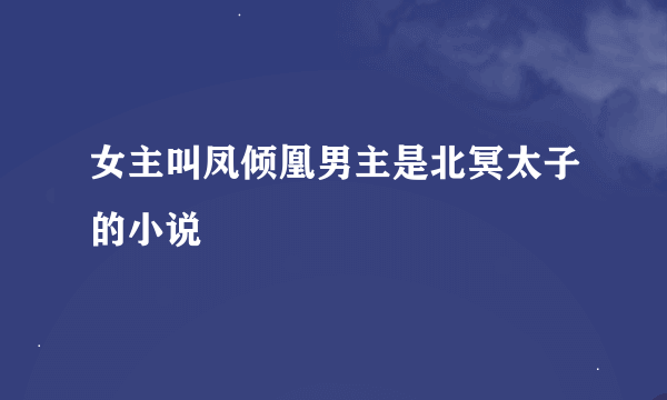 女主叫凤倾凰男主是北冥太子的小说