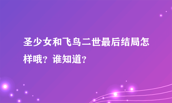 圣少女和飞鸟二世最后结局怎样哦？谁知道？