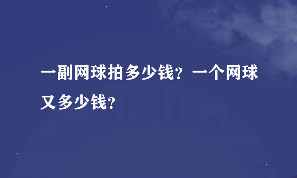 一副网球拍多少钱？一个网球又多少钱？