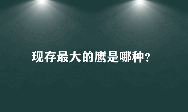 现存最大的鹰是哪种？