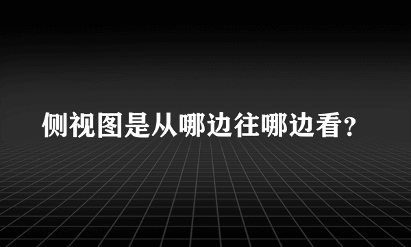 侧视图是从哪边往哪边看？