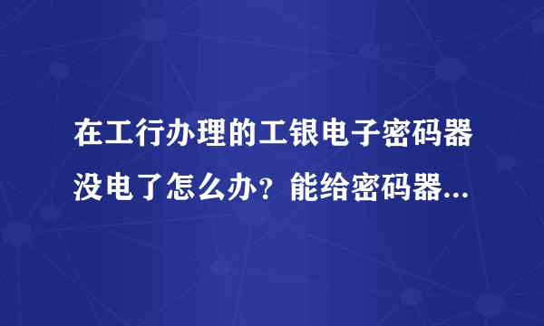 在工行办理的工银电子密码器没电了怎么办？能给密码器换电池吗？