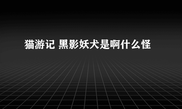 猫游记 黑影妖犬是啊什么怪