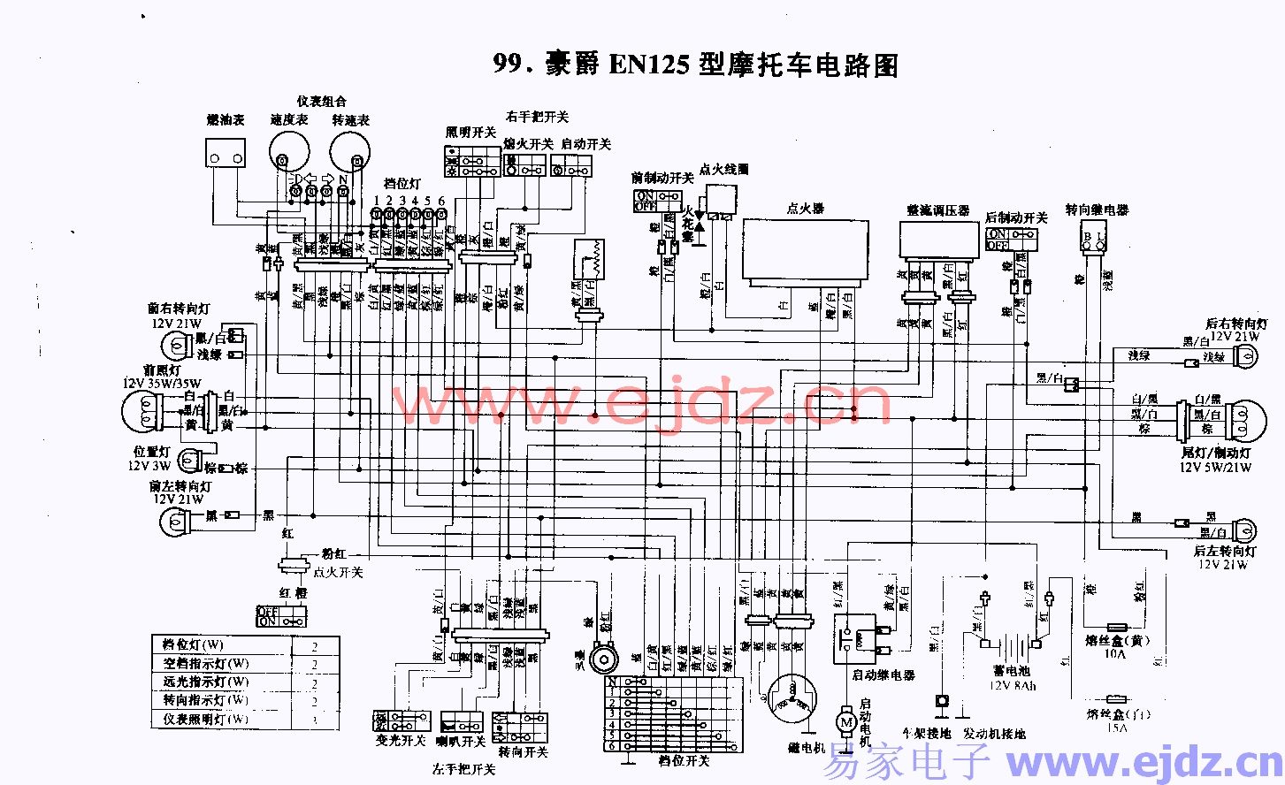 求EN摩托车点火器接线图