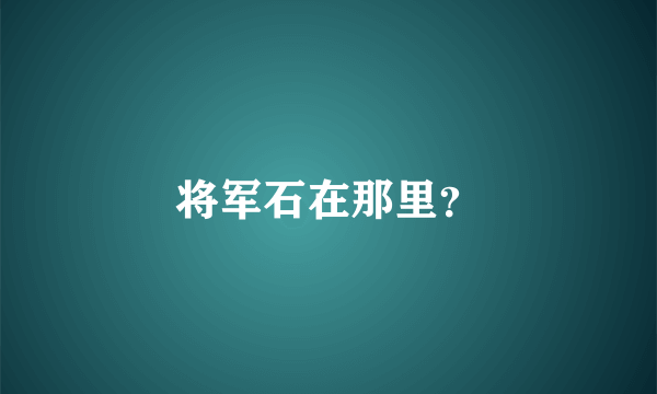 将军石在那里？