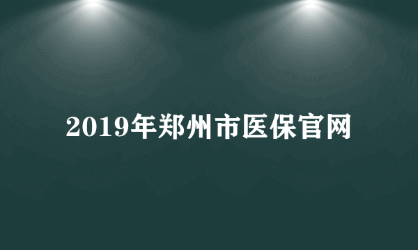 2019年郑州市医保官网