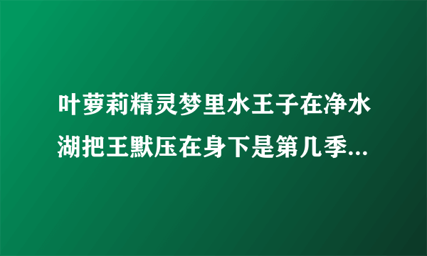 叶萝莉精灵梦里水王子在净水湖把王默压在身下是第几季第几集？？