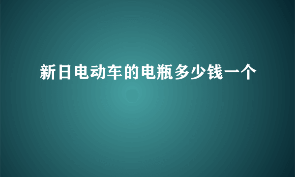 新日电动车的电瓶多少钱一个