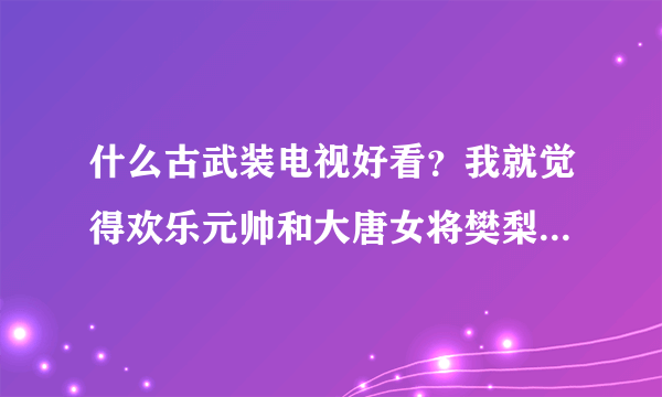 什么古武装电视好看？我就觉得欢乐元帅和大唐女将樊梨花很好看，希望有第二部啊