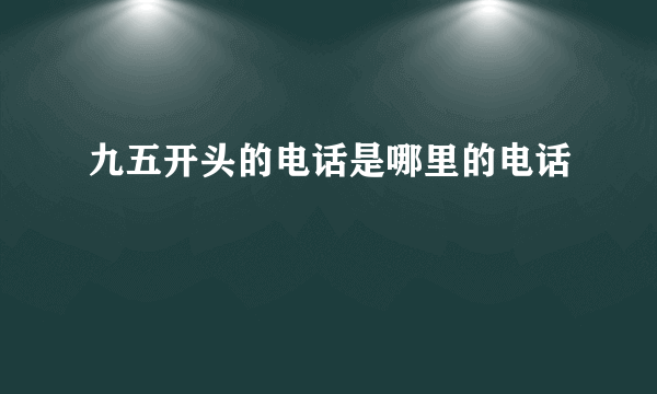 九五开头的电话是哪里的电话