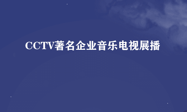 CCTV著名企业音乐电视展播