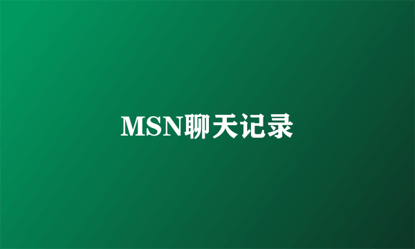 MSN聊天记录