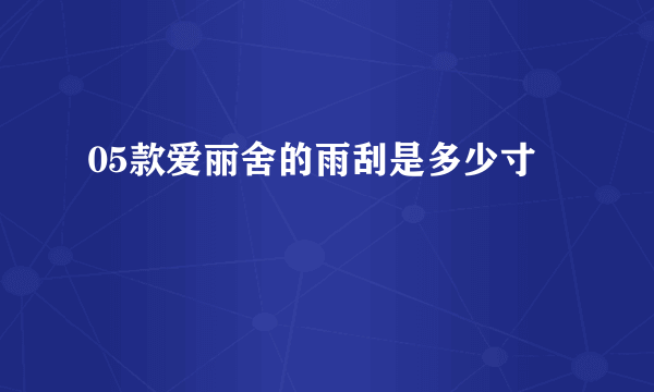 05款爱丽舍的雨刮是多少寸