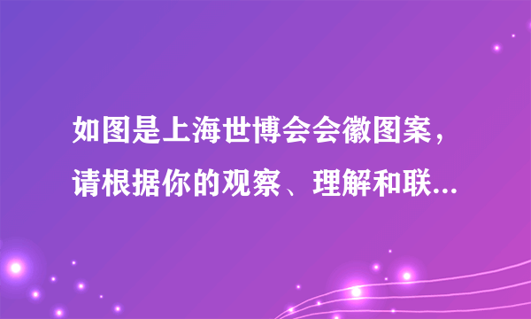 如图是上海世博会会徽图案，请根据你的观察、理解和联想谈谈这个图案的创意。