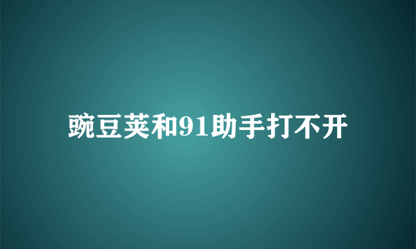 豌豆荚和91助手打不开