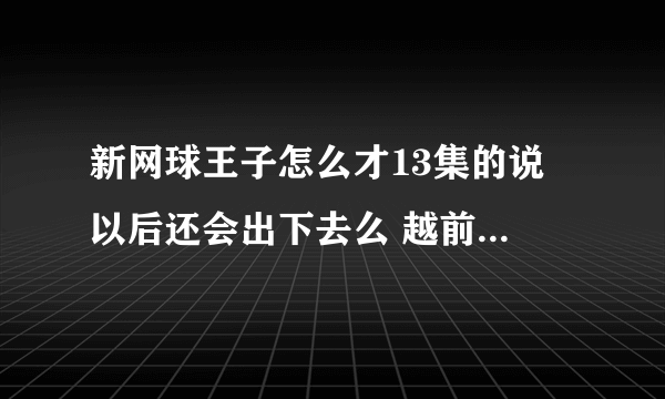 新网球王子怎么才13集的说 以后还会出下去么 越前回来打赢了第二球场 就这样没了？简简单单13集