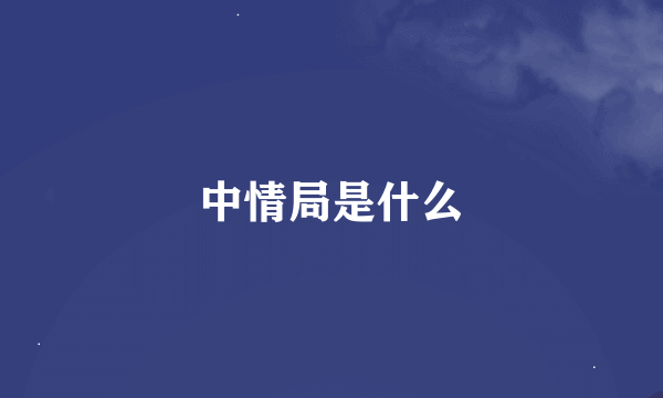 中情局是什么