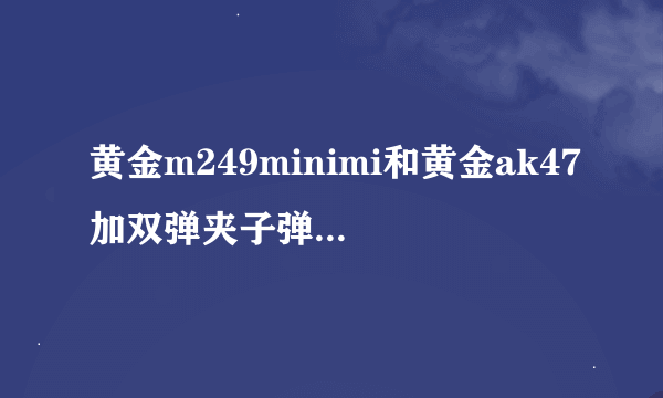 黄金m249minimi和黄金ak47加双弹夹子弹子弹分别是多少，求解，请速度回答。