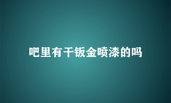 吧里有干钣金喷漆的吗