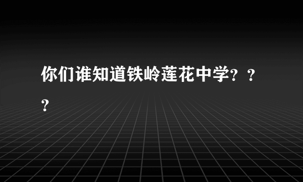 你们谁知道铁岭莲花中学？？？