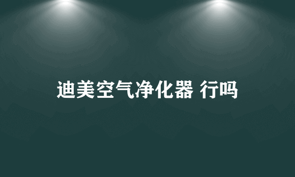 迪美空气净化器 行吗