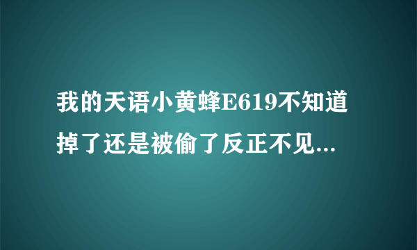 我的天语小黄蜂E619不知道掉了还是被偷了反正不见了是关机状态,我想用全球定位系统找回来不知道可不可以？