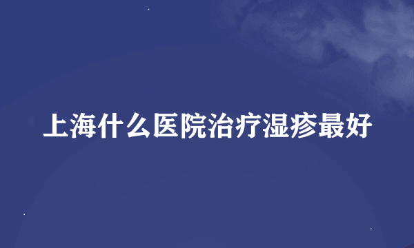 上海什么医院治疗湿疹最好