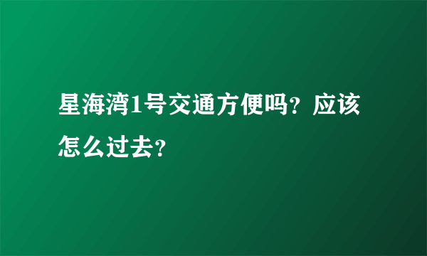 星海湾1号交通方便吗？应该怎么过去？