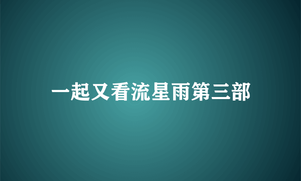 一起又看流星雨第三部