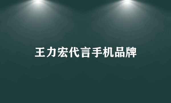 王力宏代言手机品牌