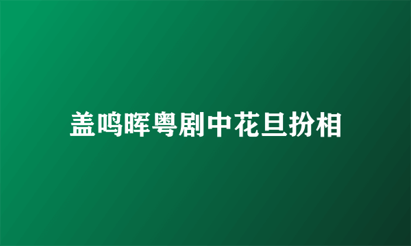 盖鸣晖粤剧中花旦扮相