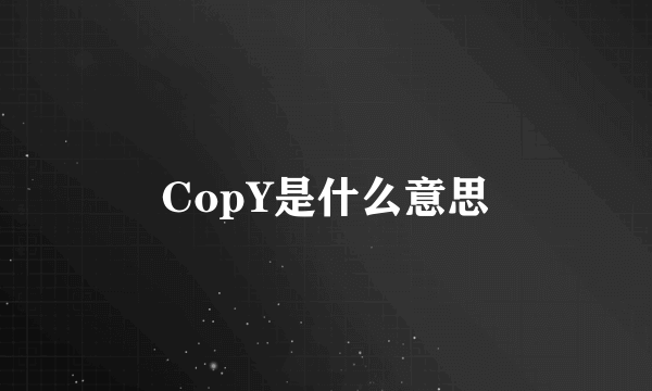 CopY是什么意思