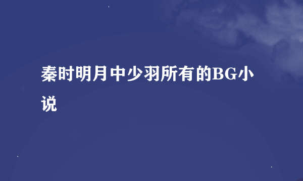 秦时明月中少羽所有的BG小说