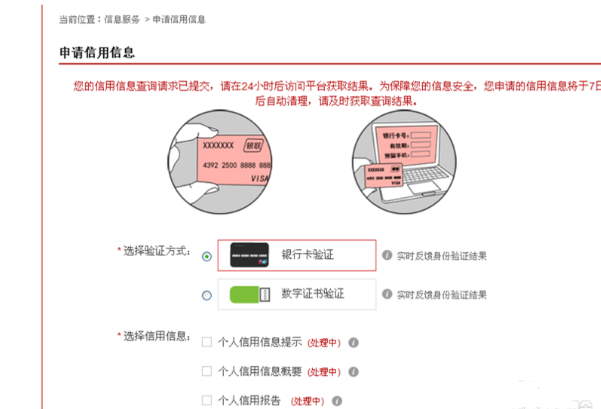 个人信用记录网上查询