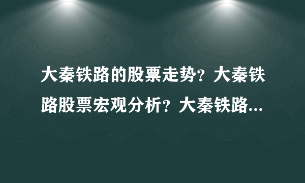 大秦铁路的股票走势？大秦铁路股票宏观分析？大秦铁路股票雪球财经网？