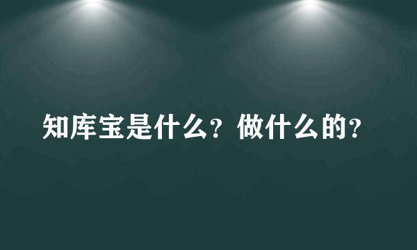 知库宝是什么？做什么的？