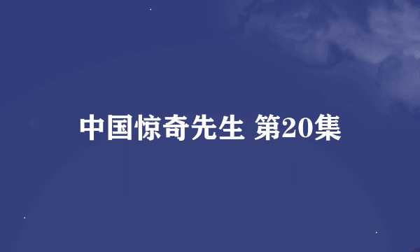 中国惊奇先生 第20集