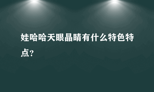 娃哈哈天眼晶睛有什么特色特点？