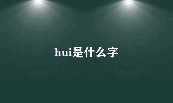 hui是什么字