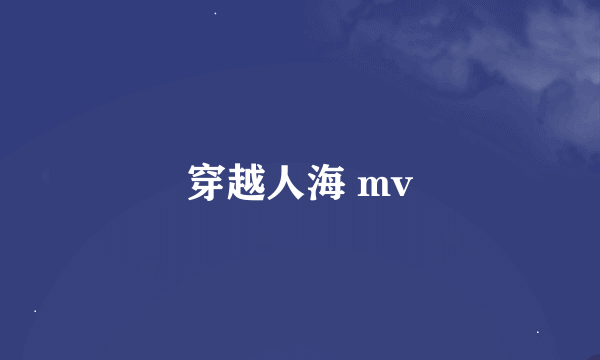 穿越人海 mv