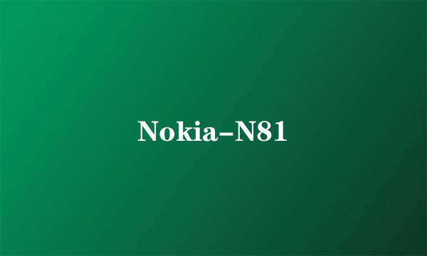 Nokia-N81