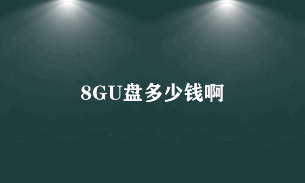 8GU盘多少钱啊