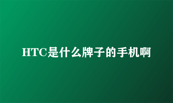 HTC是什么牌子的手机啊